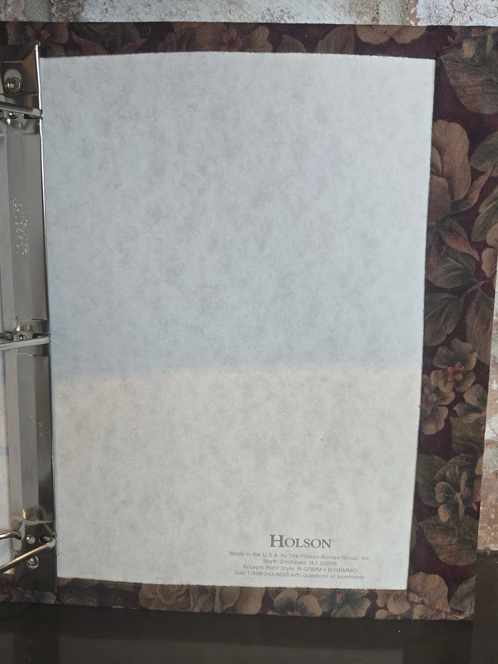Vintage Holson Floral Tapestry 3-Ring Photo Album Memory Box r-grmm